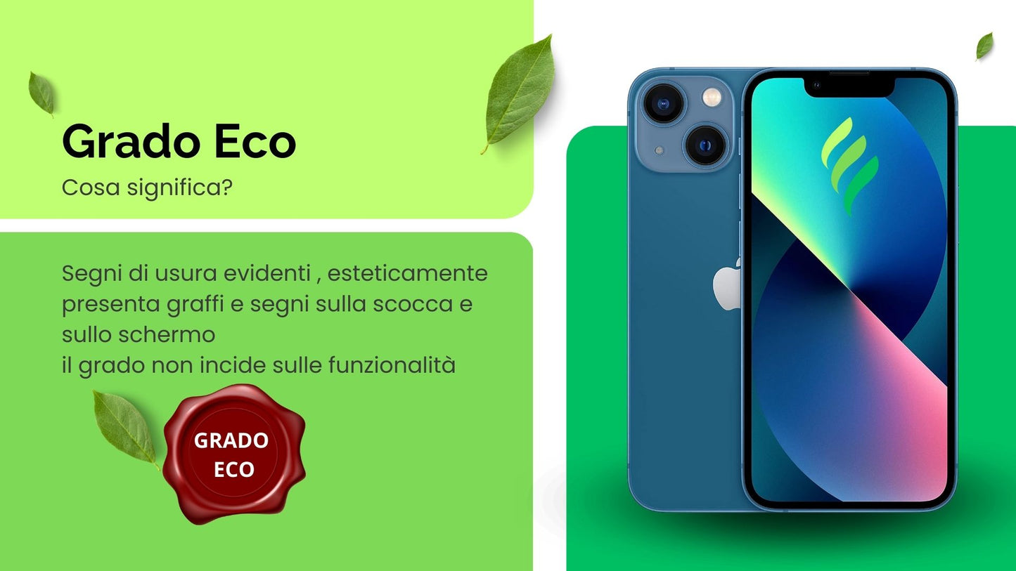 iPhone 13 mini - 128 GB - ECO - BATTERIA NUOVA - BLUE - RICONDIZIONATO