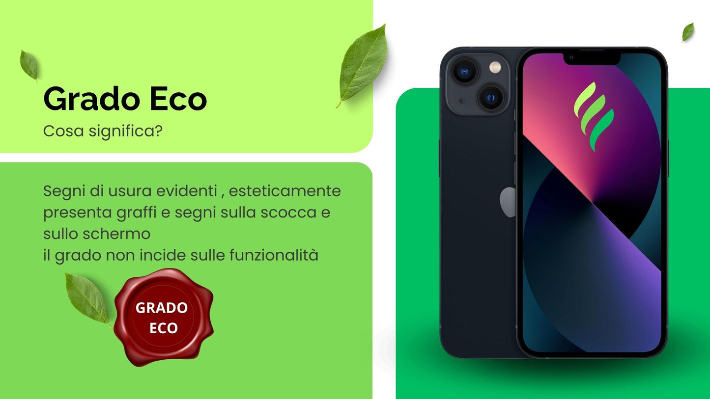 iPhone 13 - 256 GB - ECO - BATTERIA >80% - MIDNIGHT - RICONDIZIONATO