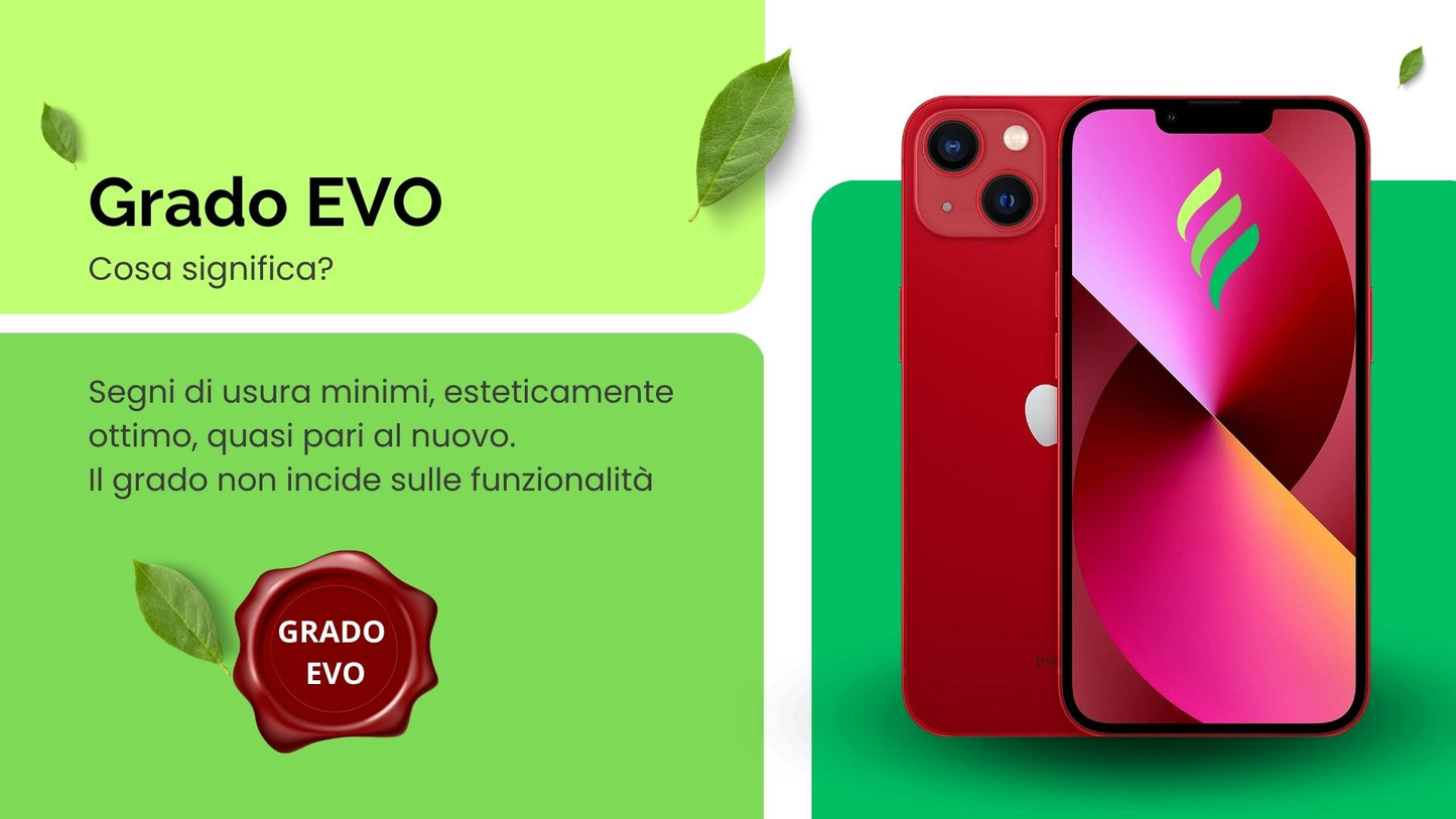 iPhone 13 - 256 GB - EVO - BATTERIA >80% - RED - RICONDIZIONATO