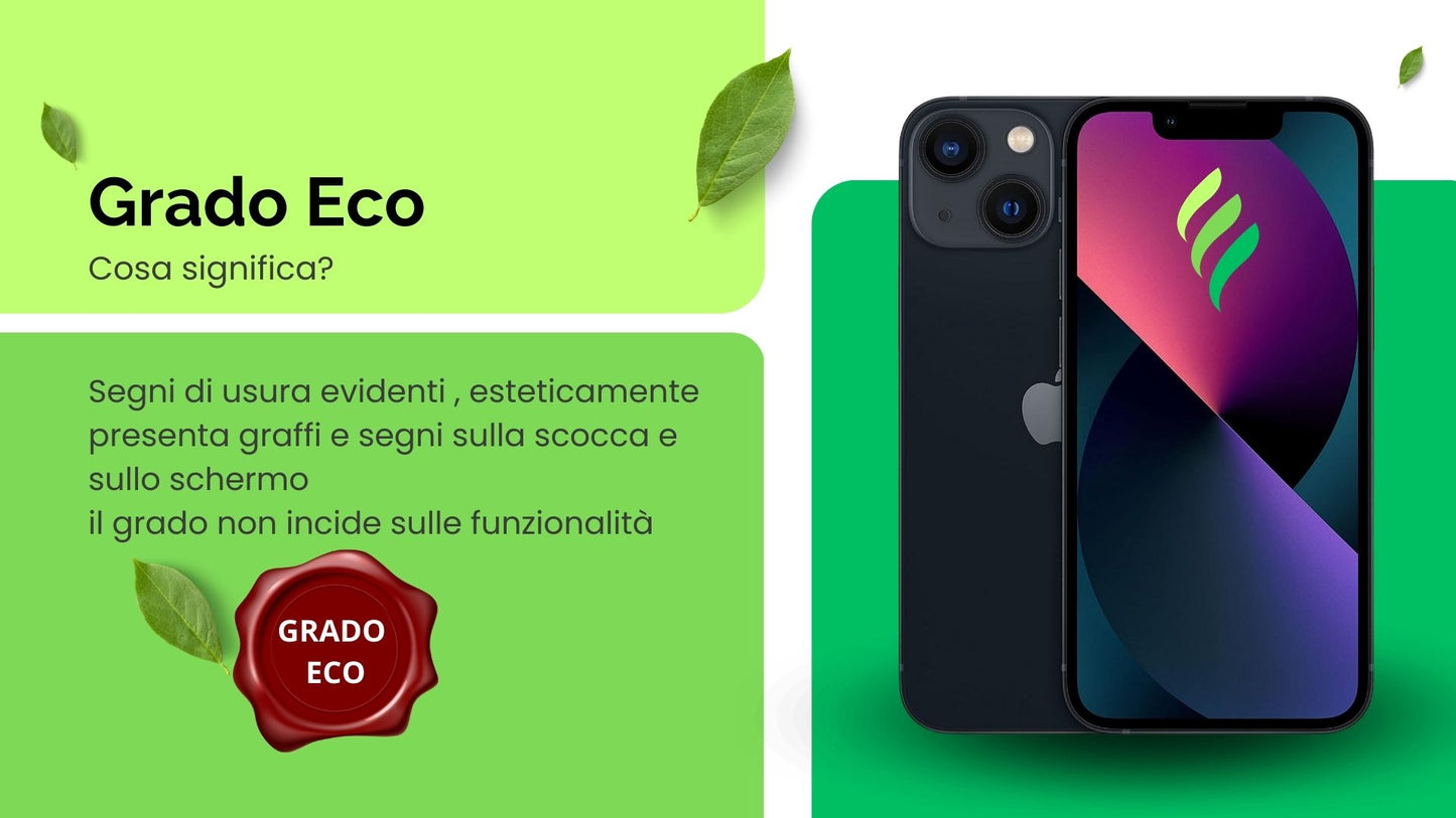 iPhone 13 mini - 256 GB - ECO - BATTERIA NUOVA - MIDNIGHT - RICONDIZIONATO
