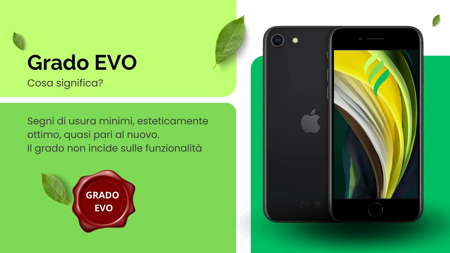 iPhone SE (2nd gen) - 128 GB - EVO - BATTERIA NUOVA - BLACK - RICONDIZ