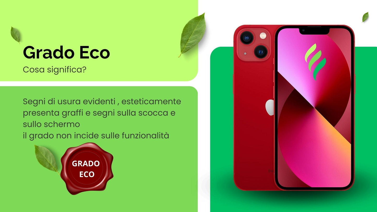 iPhone 13 - 256 GB - ECO - BATTERIA NUOVA - RED - RICONDIZIONATO
