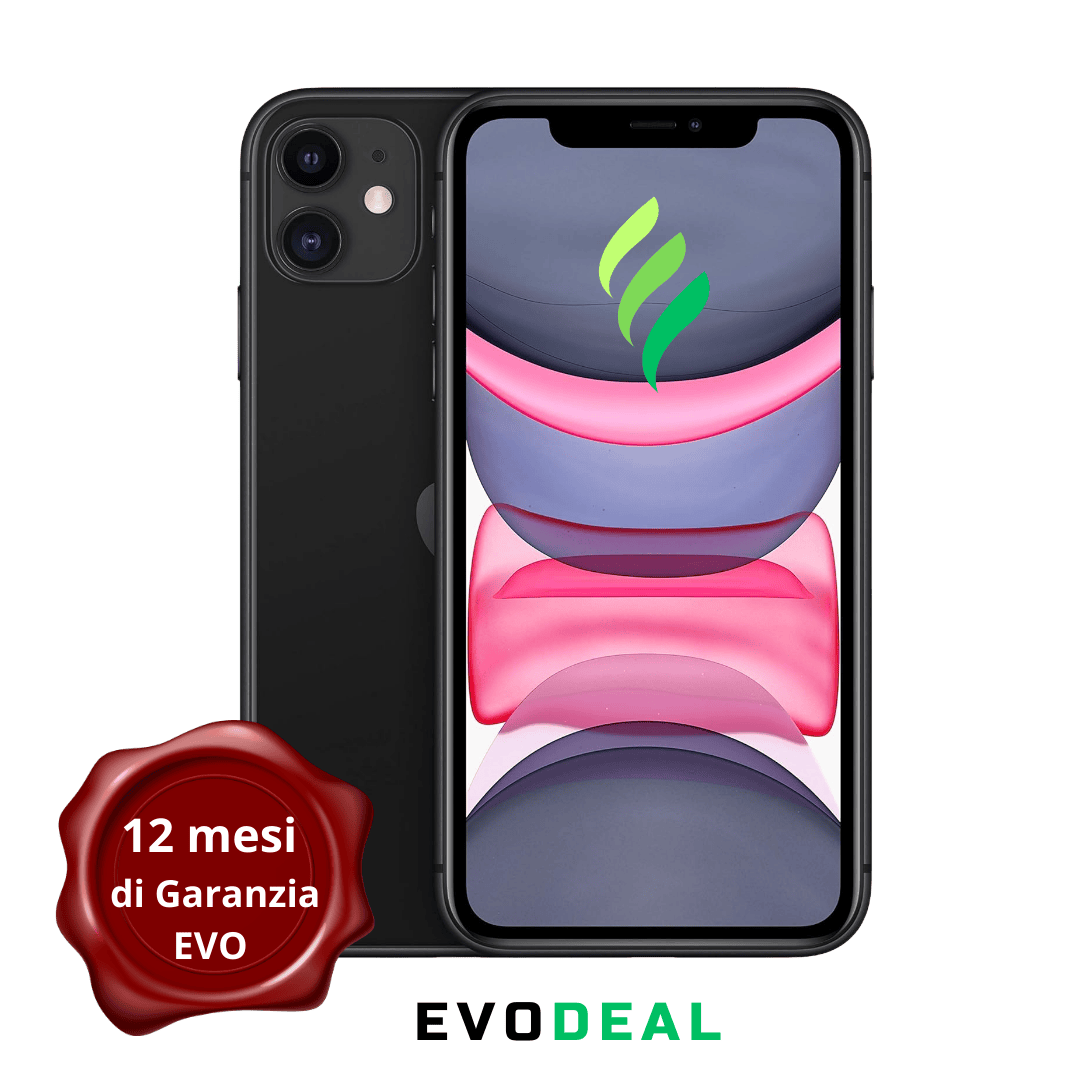 iPhone 11 - 128 GB - BUONO - BATTERIA NUOVA - NERO - RICONDIZIONATO