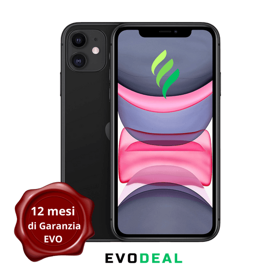 iPhone 11 - 128 GB - BUONO - BATTERIA NUOVA - NERO - RICONDIZIONATO
