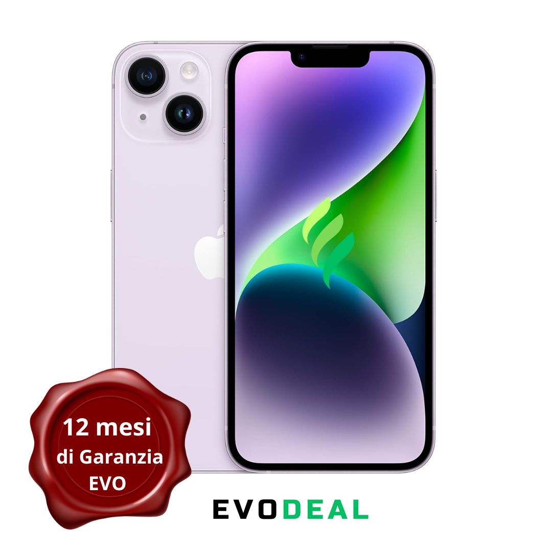 iPhone 14 - 128 GB - EVO - BATTERIA >80% - VIOLA - RICONDIZIONATO